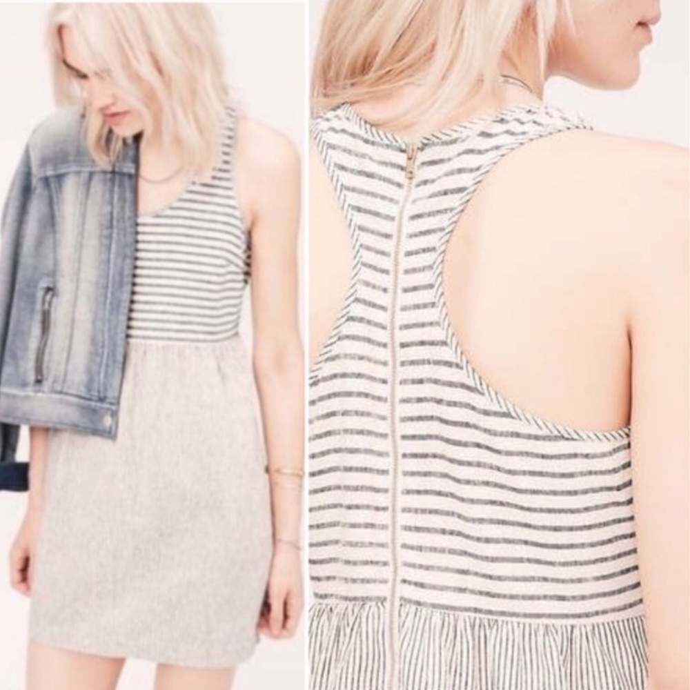 Lou & Grey Linen Racerback Mini Dress Size 2